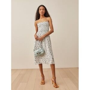 Reformation Sable Floral Smocked Spaghetti Strap Cottagecore Sundress Size S